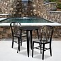 Flash Furniture Napoleon Indoor-Outdoor 24" Round Table Set with 2 Vertical Slat Back Chairs, Black (CH518TH218VBK)~#|#~sp137395391_sc7