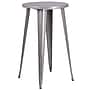 Flash Furniture Earl Indoor-Outdoor 24" Round Bar Table Set with 2 Vertical Slat Back Stools, Silver (CH518BH230VSIL)~#|#~sp137395547_sc7