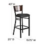 Flash Furniture HERCULES Series Traditional Metal Slat Back Restaurant Barstool, Black/Walnut Wood (XUDG6H1BWALBKV)~#|#~sp137395868_sc7