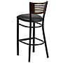 Flash Furniture HERCULES Series Traditional Metal Slat Back Restaurant Barstool, Black/Walnut Wood (XUDG6H1BWALBKV)~#|#~sp137395870_sc7