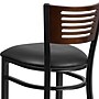 Flash Furniture HERCULES Series Traditional Metal Slat Back Restaurant Barstool, Black/Walnut Wood (XUDG6H1BWALBKV)~#|#~sp137395871_sc7