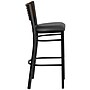 Flash Furniture HERCULES Series Traditional Metal Slat Back Restaurant Barstool, Black/Walnut Wood (XUDG6H1BWALBKV)~#|#~sp137395872_sc7
