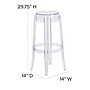 Flash Furniture 29.75'' High Transparent Barstool (FH-118-APC2-GG)~#|#~sp137395931_sc7