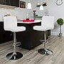 Flash Furniture Contemporary Vinyl Adjustable Height Barstool with Back, White (DS8110BWH)~#|#~sp137396034_sc7