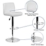 Flash Furniture Contemporary Vinyl Adjustable Height Barstool with Back, White (DS8110BWH)~#|#~sp137396037_sc7