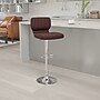 Flash Furniture Contemporary Vinyl Adjustable Height Barstool with Back, Brown (CH132330BRN)~#|#~sp137396151_sc7