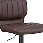 Flash Furniture Contemporary Vinyl Adjustable Height Barstool with Back, Brown (CH132330BRN)~#|#~sp137396156_sc7