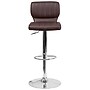 Flash Furniture Contemporary Vinyl Adjustable Height Barstool with Back, Brown (CH132330BRN)~#|#~sp137396158_sc7
