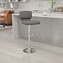 Flash Furniture Contemporary Vinyl Adjustable Height Barstool with Back, Gray (CH132330GY)~#|#~sp137396232_sc7