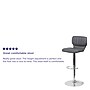 Flash Furniture Contemporary Vinyl Adjustable Height Barstool with Back, Gray (CH132330GY)~#|#~sp137396234_sc7