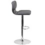 Flash Furniture Contemporary Vinyl Adjustable Height Barstool with Back, Gray (CH132330GY)~#|#~sp137396237_sc7