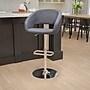 Flash Furniture Contemporary Vinyl Cut Out Back Bar Stool, Adjustable Height, Gray (CH122070GY)~#|#~sp137396246_sc7