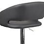 Flash Furniture Contemporary Vinyl Cut Out Back Bar Stool, Adjustable Height, Gray (CH122070GY)~#|#~sp137396252_sc7