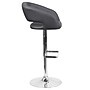 Flash Furniture Contemporary Vinyl Cut Out Back Bar Stool, Adjustable Height, Gray (CH122070GY)~#|#~sp137396253_sc7