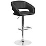 Flash Furniture Contemporary Vinyl Cut Out Back Bar Stool, Adjustable Height, Black (CH122070BK)~#|#~sp137396280_sc7