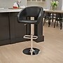 Flash Furniture Contemporary Vinyl Cut Out Back Bar Stool, Adjustable Height, Black (CH122070BK)~#|#~sp137396284_sc7