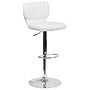 Flash Furniture Contemporary Vinyl Adjustable Height Barstool with Back, White (CH132330WH)~#|#~sp137396330_sc7