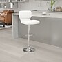 Flash Furniture Contemporary Vinyl Adjustable Height Barstool with Back, White (CH132330WH)~#|#~sp137396333_sc7