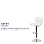 Flash Furniture Contemporary Vinyl Adjustable Height Barstool with Back, White (CH132330WH)~#|#~sp137396335_sc7