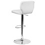 Flash Furniture Contemporary Vinyl Adjustable Height Barstool with Back, White (CH132330WH)~#|#~sp137396338_sc7
