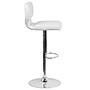 Flash Furniture Contemporary Vinyl Adjustable Height Barstool with Back, White (CH132330WH)~#|#~sp137396340_sc7