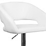 Flash Furniture Contemporary Vinyl Adjustable Height Barstool with Back, White (CH122070WH)~#|#~sp137396368_sc7