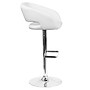 Flash Furniture Contemporary Vinyl Adjustable Height Barstool with Back, White (CH122070WH)~#|#~sp137396369_sc7