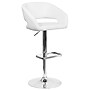 Flash Furniture Contemporary Vinyl Adjustable Height Barstool with Back, White (CH122070WH)~#|#~sp137396430_sc7