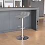 Flash Furniture Contemporary Vinyl Adjustable Height Barstool with Back, Gray (DS801BGY)~#|#~sp137396548_sc7