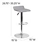 Flash Furniture Contemporary Vinyl Adjustable Height Barstool with Back, Gray (DS801BGY)~#|#~sp137396551_sc7