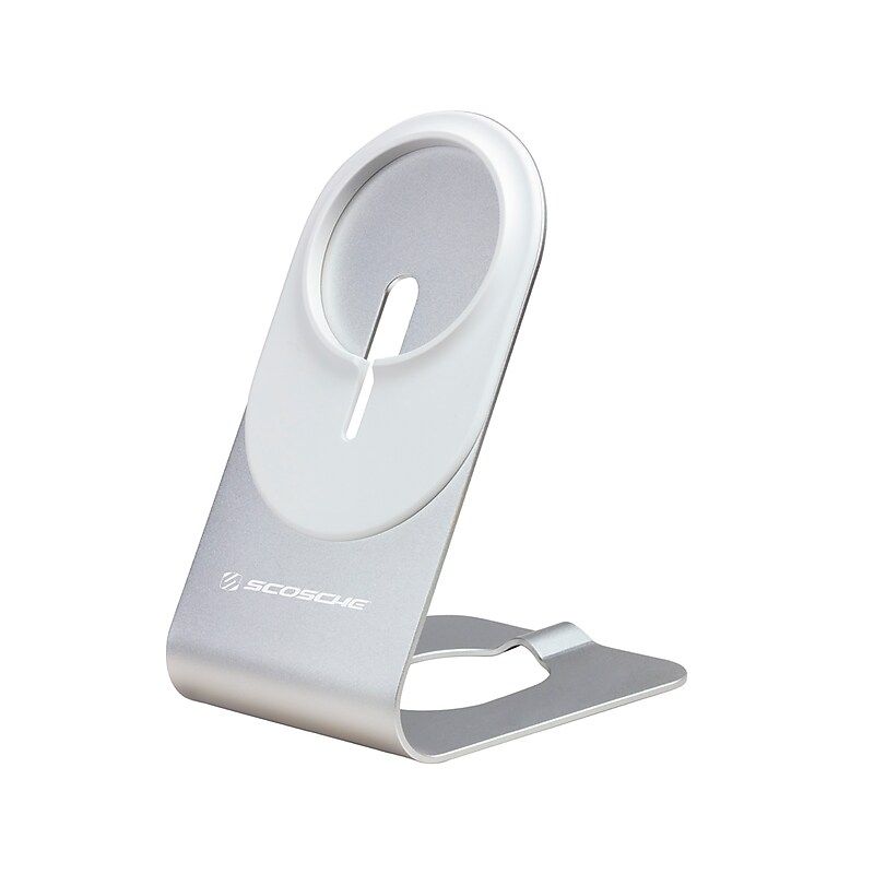 scosche MagicMount MSC Magnetic Cell Phone Desktop Stand, Silver (MSHS2-SP) image 1