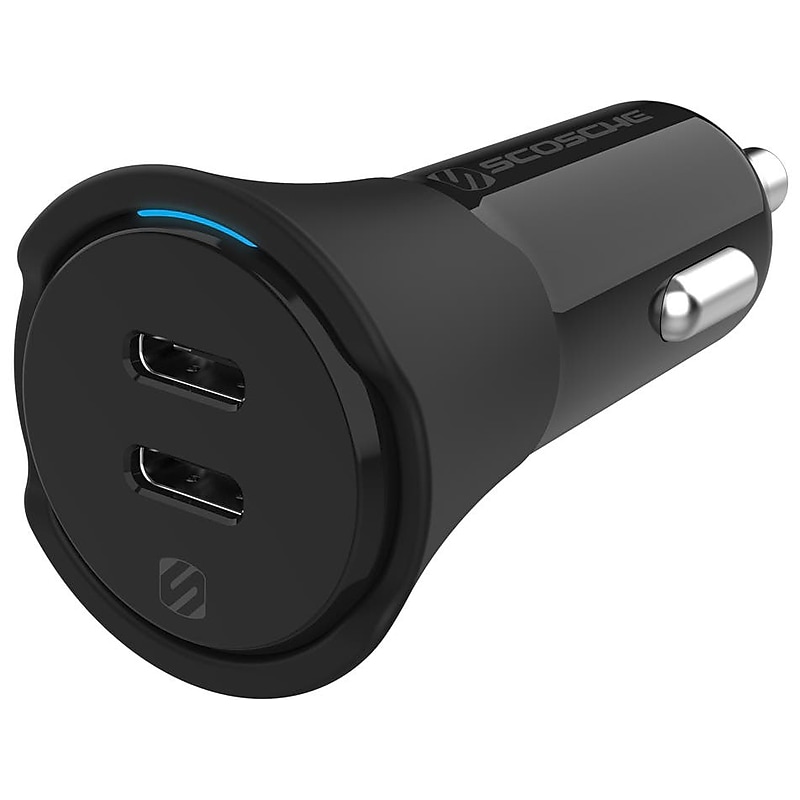 scosche PowerVolt USB Car Charger for Most Smartphones, Black (CPDCC40-SP) image 1