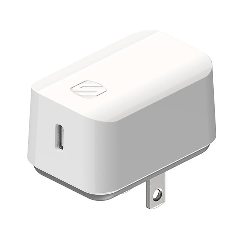 scosche PowerVolt USB-C Fast Wall Charger for Most Smartphones, White (HPDC30WT-SP) image 1