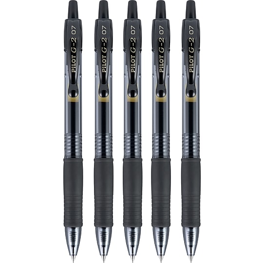 Pilot G2 Retractable Gel Pens, Fine Point, Black Ink, 5/Pack (31078)~#|#~sp137770011_sc7