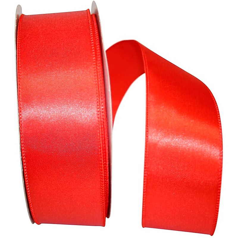 JAM Paper Single Face Satin Ribbon, Rust (J92575W04940KA) image 1