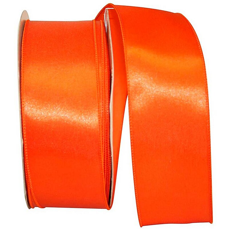JAM Paper Single Face Satin Ribbon, Orange (J92575W05840KA) image 1
