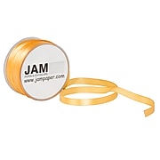 JAM Paper Single Face Satin Ribbon, 3/8"W x 15 yds., Gold (36277675)