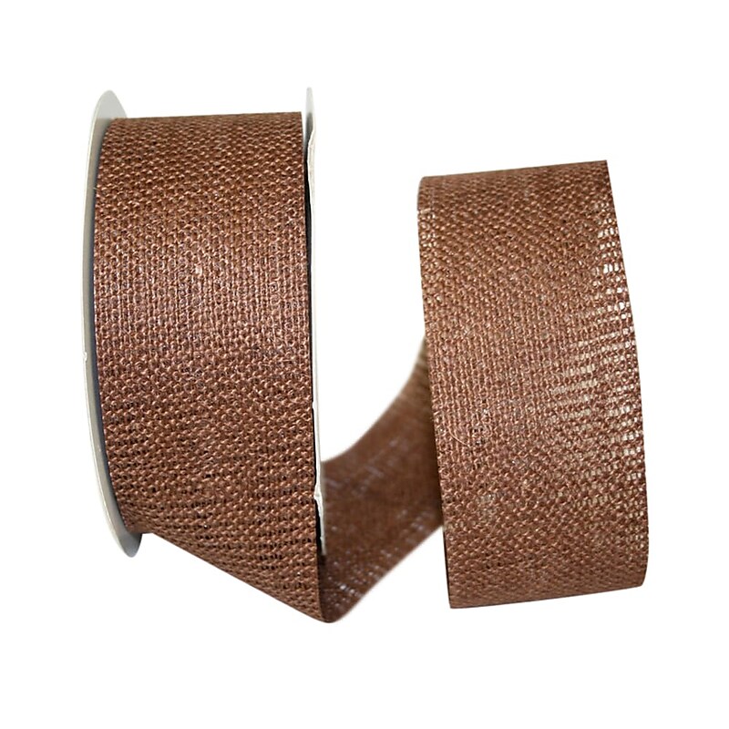 JAM Paper Burlap Ribbon, Brown (52640349039) image 1