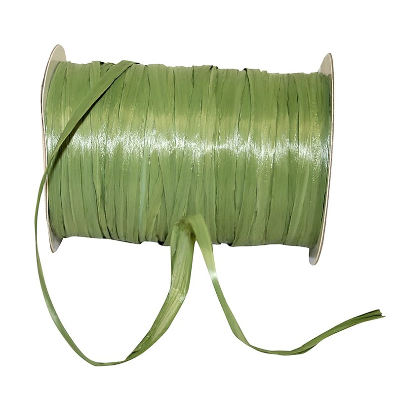 JAM Paper Wraphia Ribbon, Moss Green (52640339754) image 1