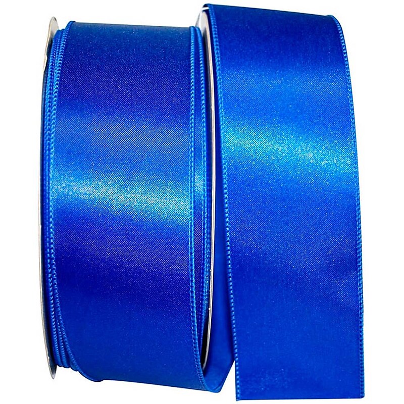 JAM Paper Single Face Satin Ribbon, Royal Blue (J92575W05040KA) image 1