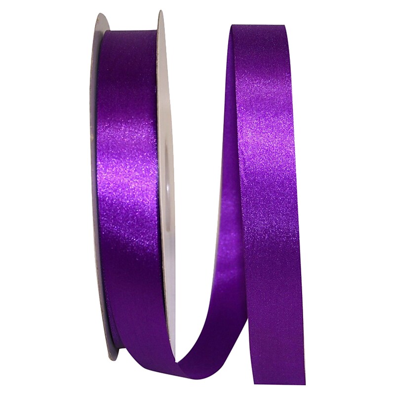 JAM Paper Single Faced Satin Ribbon, Purple (52640341401) image 1
