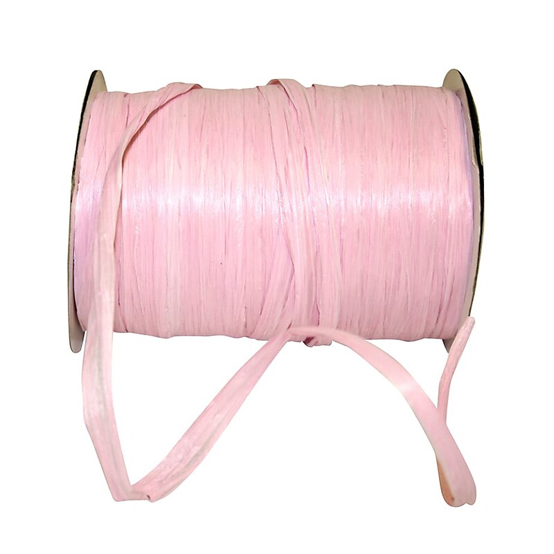 JAM Paper Wraphia Ribbon, Light Pink (52640339757) image 1