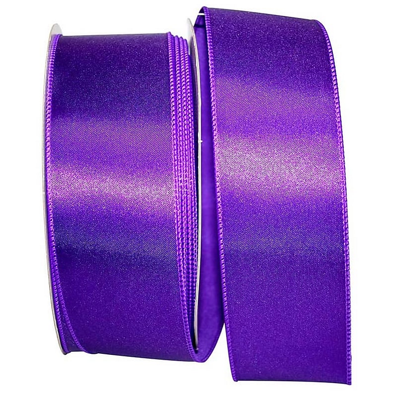 JAM Paper Single Face Satin Ribbon, Purple (J92575W06440KA) image 1
