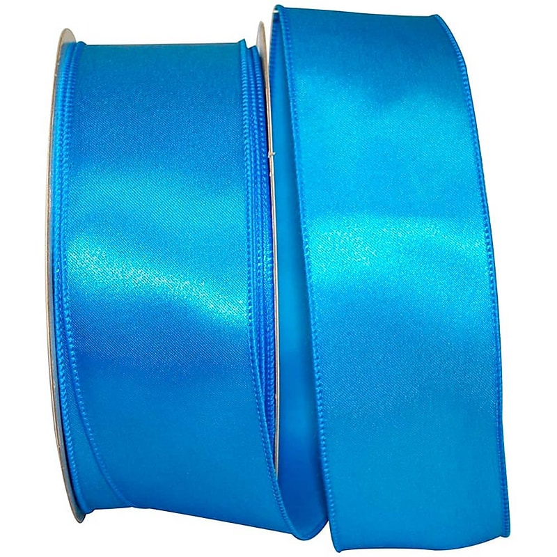 JAM Paper Single Face Satin Ribbon, Turquoise Blue (J92575W91340KA) image 1