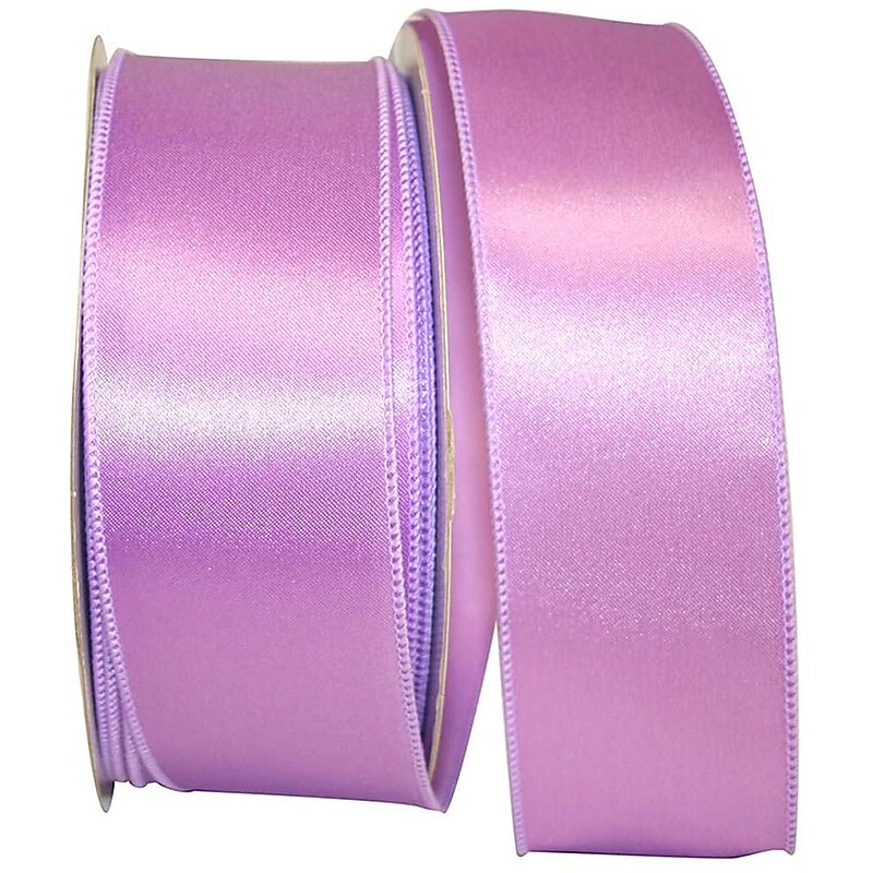 JAM Paper Single Face Satin Ribbon, Lavendar Purple, 2/Pack (J92575W12040KA) image 1