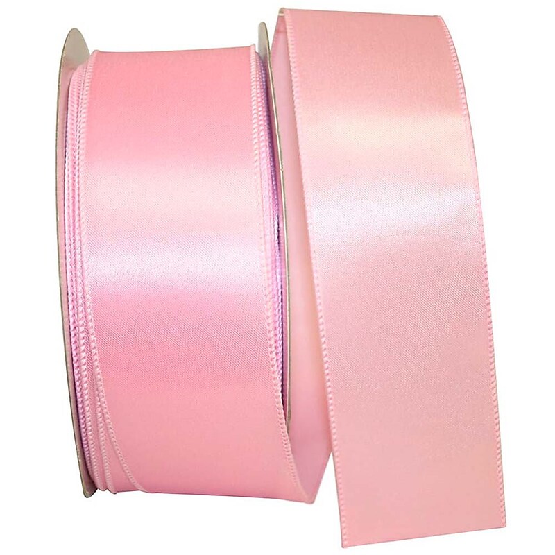 JAM Paper Single Face Satin Ribbon, Pink (J92575W06140KA) image 1