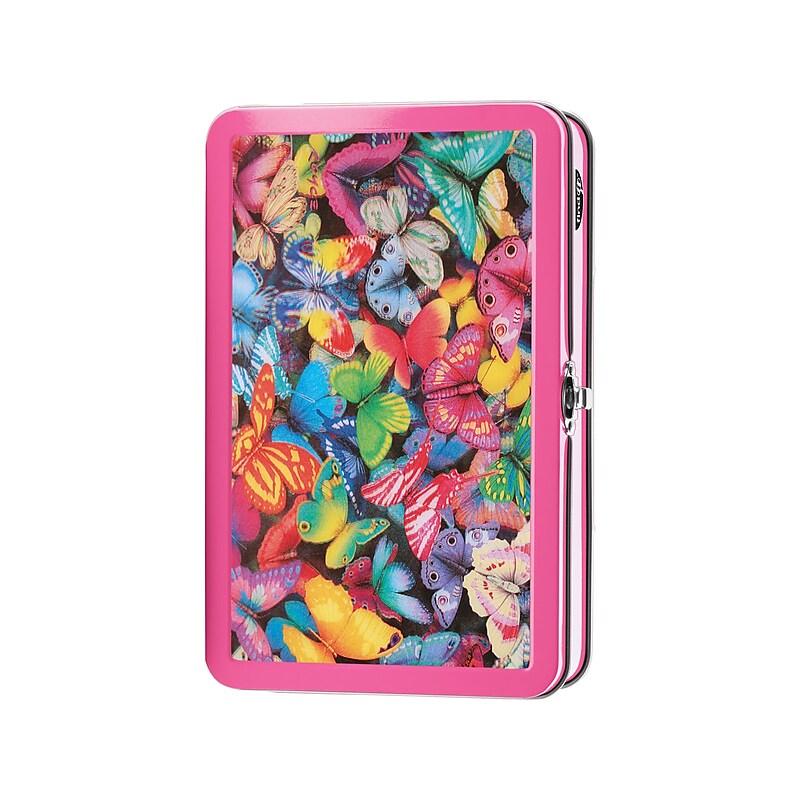 Find It Snap Closure Tin Pencil Box, Assorted Colors (FT07283) image 1