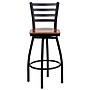 Flash Furniture HERCULES Series Traditional Metal Ladder Back Barstool, Black/Cherry Wood (XU6F8BLDSWVCYW)~#|#~sp137776966_sc7