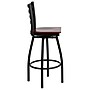Flash Furniture HERCULES Series Traditional Metal Ladder Back Barstool, Black/Mahogany (XU6F8BLDSWVMAW)~#|#~sp137776978_sc7