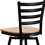 Flash Furniture HERCULES Series Traditional Metal Ladder Back Barstool, Black/Natural Wood (XU6F8BLDSWVNAW)~#|#~sp137776989_sc7